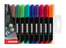Stiften - viltstiften - permanent - rond - assortiment van 10 kleuren