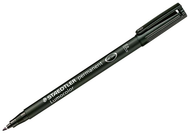 Stiften - schrijfstiften - Staedtler Lumocolor Permanent - 0,6 mm - zwart - per stuk