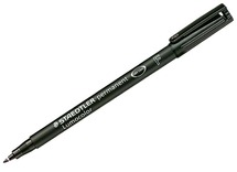 Stiften - voor transparanten of doorzichtige bladen - permanent - fijn - zwart - per stuk
