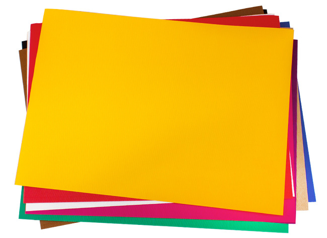 Karton - golfkarton - 10 kleuren - 50 x 70 cm - set van 10 assorti