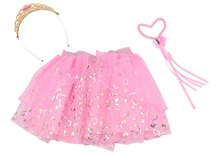Verkleedkledij - prinses - tutu - tiara - per set