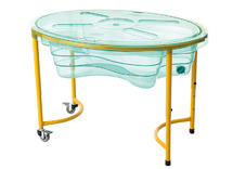 Tafel - zand- en watertafel - Weplay - kuip en frame - transparant - 44 tot 58 cm hoog - per stuk