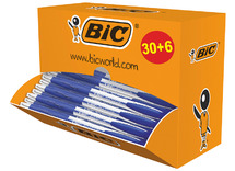 Balpen - BIC - Atlantis - blauw - set van 36