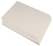 Karton - bristol - wit - glad - 100 x 70 cm - 480g - set van 10