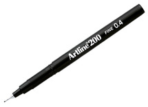 Stiften - schrijfstiften - Artline 200 Fine - 0,4 mm - zwart - per stuk