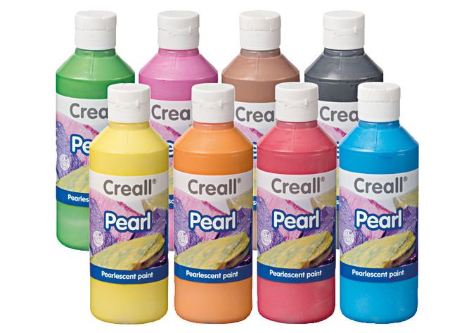 Verf - parelmoerverf - Creall Pearl - 8 x 250 ml - set van 8 assorti