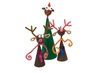 Figuren - papier-maché - kegels - 14 cm - set van 10