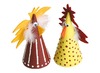 Figuren - papier-maché - kegels - 14 cm - set van 10