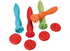 Stempels - kleistempels - soft grip - patronen - boetseren - set van 4 assorti