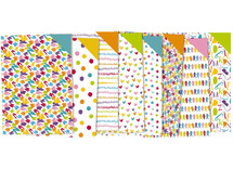 Karton - feest - met motieven - 25 x 35 cm - 160 g - set van 40 assorti