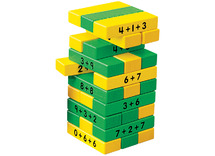 Spel - rekenspel - Lakeshore Learning Tower of Math Addition - rekentoren optellen - rekenoefeningen - blokkentoren - per spel