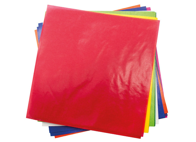 Knutselpapier - transparantpapier - 20 x 20 cm - 42 g - gekleurd - lantaarn - pak van 500 vellen