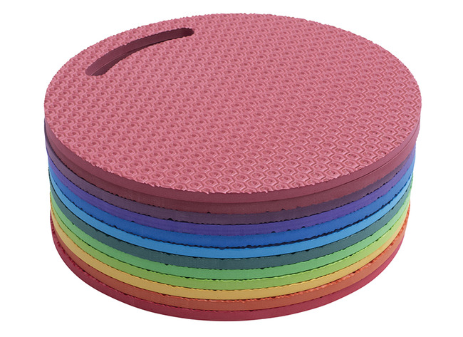 Matten - zitmat - foam - gekleurd - set van 12 assorti