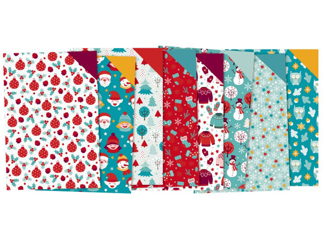 Karton - knutselkarton - kerst - met motieven - 25 x 35 cm - 160 g - set van 40 assorti