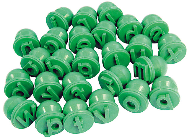 Stempels - kleistempels - easy grip - kleine letters - boetseren - set van 26