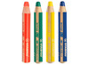 Waspotlood - Stabilo Woody - 3 in 1 - basiskleuren - set van 4 assorti
