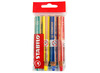 Waspotlood - Stabilo Woody - 3 in 1 - basiskleuren - set van 4 assorti