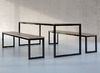 Zitbank - universal - gesloten frame - 190 x 40 cm