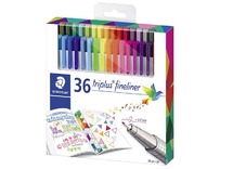 Stiften - schrijfstiften - Staedtler Triplus Fineliner - set van 36 assorti
