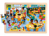 Puzzel - themapuzzel - feest op school - kerstmis, carnaval, verjaardag, schoolfeest - hout - set van 4 assorti