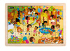Puzzel - themapuzzel - feest op school - kerstmis, carnaval, verjaardag, schoolfeest - hout - set van 4 assorti
