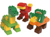 Bouwset - blokken - Biobuddi - dinosaurussen - set van 79 assorti