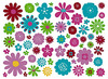 Stickers - bloemen - set van 600 assorti