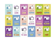 Stickers - duimpjes - 36 motieven - set van 720 assorti