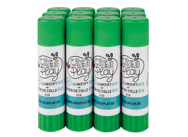 Lijm - lijmstift - Creaplay - Ecologisch - 21 g - set van 12