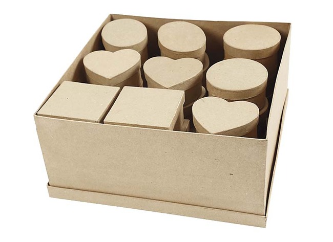Dozen - karton - set - blanco - set van 28