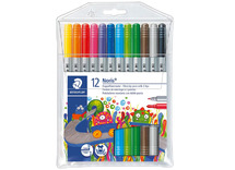 Stiften - kleurstiften - Staedtler Noris - dubbele punt - set van 12 assorti