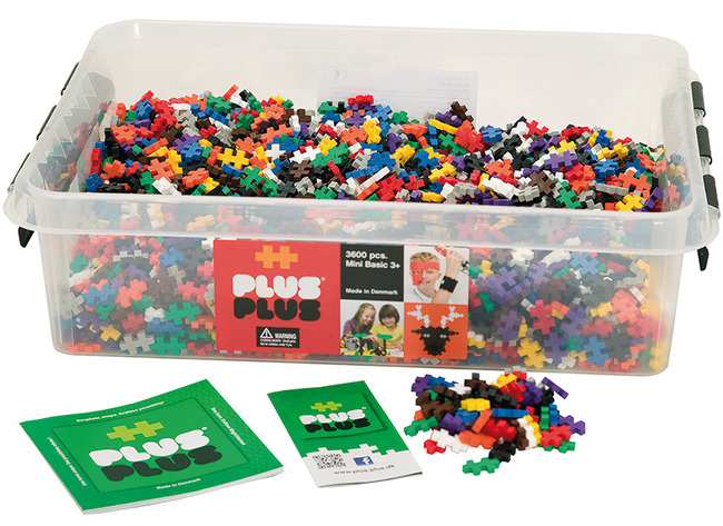 Bouwset - Plus Plus - 2D- en 3D-constructies - 2 cm - basis - set van 3600 assorti