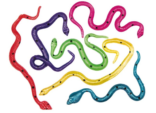 Cadeautje - elastische slangen - set van 8 assorti