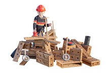 Bouwset - in- en outdoor - hout - per set