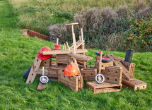Bouwset - in- en outdoor - hout - per set