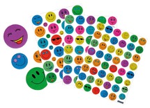 Stickers - smileys - metallic - set van 1100 assorti