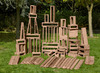 Bouwset - blokkenset in- en outdoor - set van 75 assorti