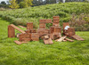 Bouwset - blokkenset in- en outdoor - set van 75 assorti