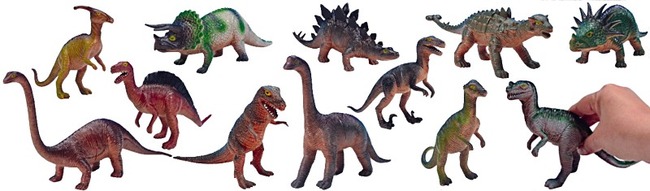 Spelfiguren - Dieren - Dinosaurussen In Box - Assortiment Van 12