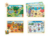 Puzzel - 4 seizoenen en duurzame wereld - 15 stukjes - hout - set van 4 assorti