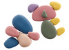 Kleur en vorm - EDX Education Rainbow Pebbles Art Colors - regenboogstenen - aarde kleuren - set van 72 assorti