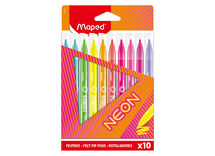 stiften - kleurstiften - maped - neon - set van 10 assorti