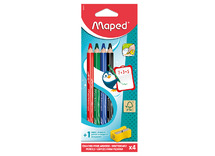 potloden - kleurpotloden - maped - whiteboard - set van 4 assorti