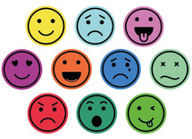 Foam stickers - APLI - smileys - set van 500 assorti