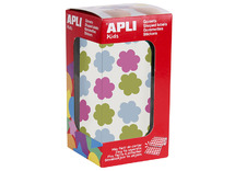 Stickers - op rol - Apli - bloemen - 20 mm - set van 900 assorti