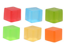 Fidget - anti stress kubus mini - kneedbaar - set van 12 assorti