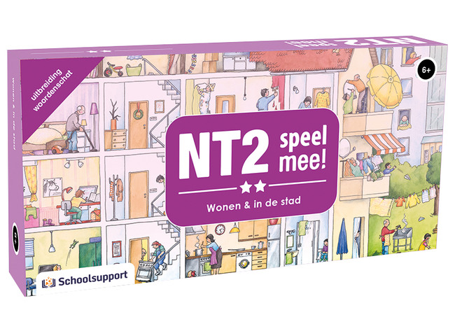 Spel - taalspel - NT2 Speel Mee! 6+ 2 sterren - Wonen, In de stad - te gebruiken met De Voorlezer HH8593 - per spel