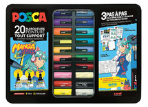 Stiften - verfstiften - Posca Manga Hero - set van 20 assorti
