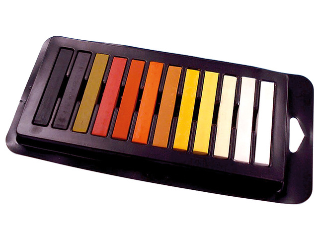 Waskrijt - huidskleur - pastelkrijt - set van 12 assorti