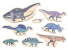 Speelgoed - figuren - Yellow Door - dinosauriërs - hout - set van 8 assorti